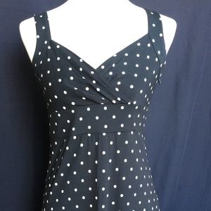 Ann Taylor Loft Black and white polka dot dress